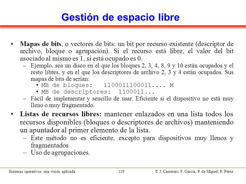 Ejemplo de listas de recursos