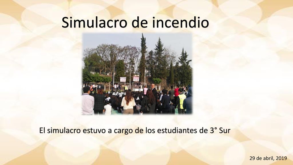 El simulacro estuvo a cargo de los estudiantes de 3° Sur