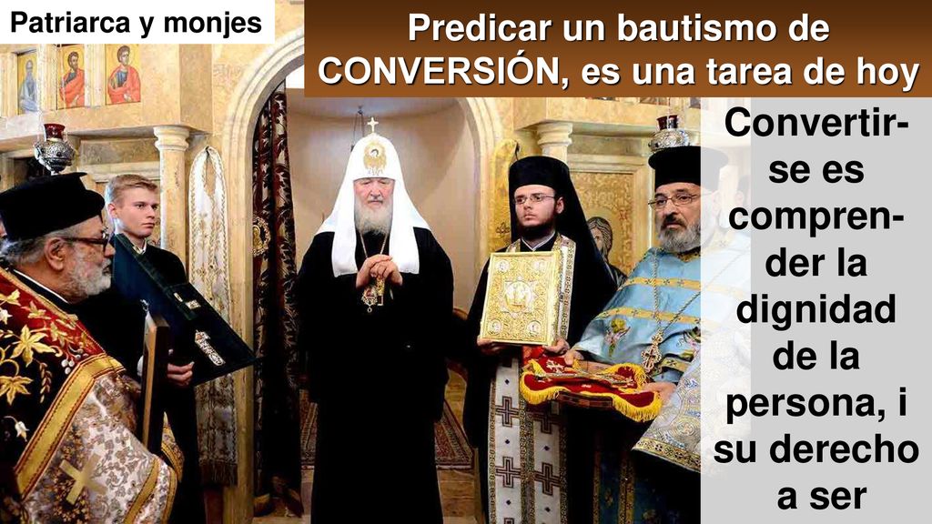 Convertir-se es compren-der la dignidad de la persona, i su derecho