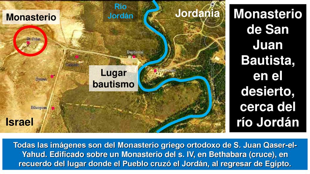 Monasterio de San Juan Bautista, en el desierto, cerca del río Jordán