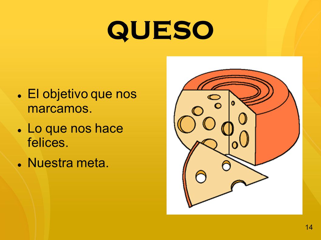 QUESO El objetivo que nos marcamos. Lo que nos hace felices.