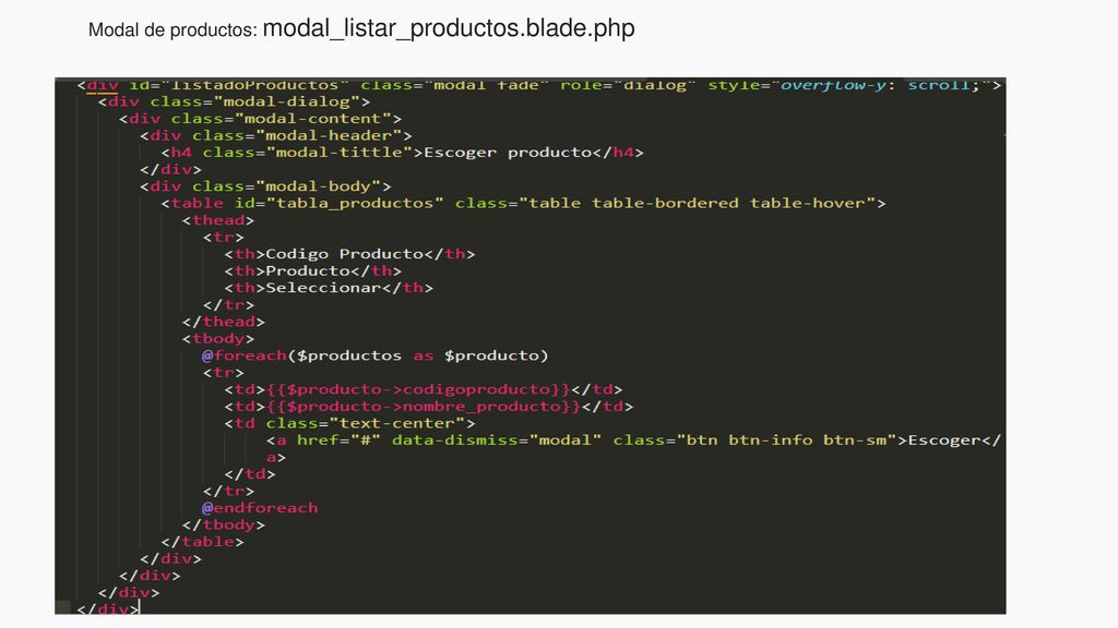 Modal de productos: modal_listar_productos.blade.php