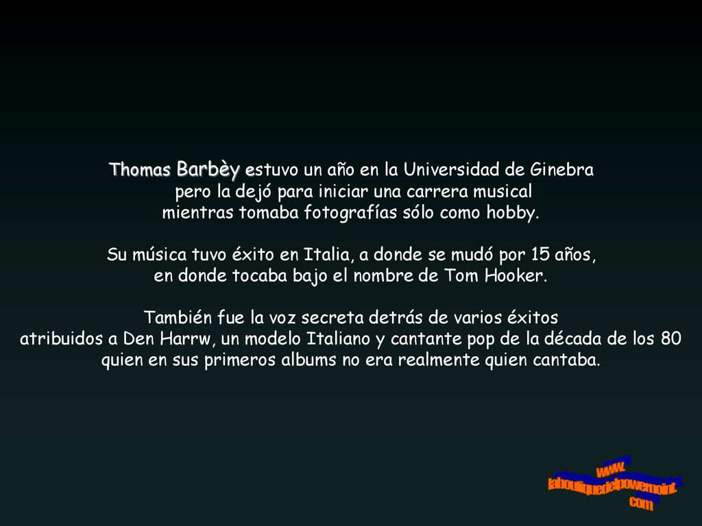 Thomas Barbèy estuvo un año en la Universidad de Ginebra