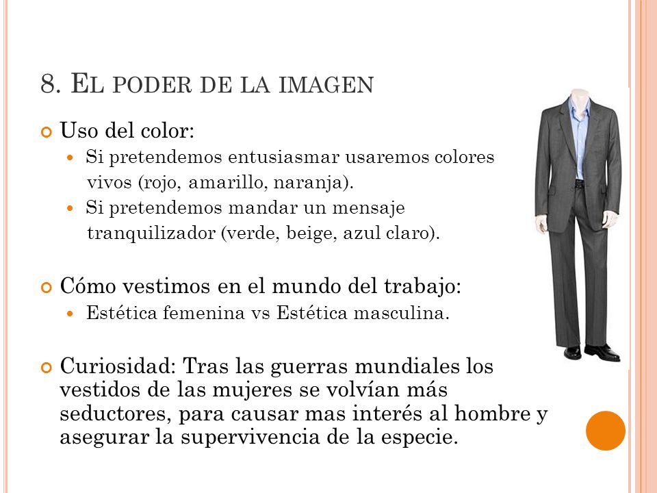 8. El poder de la imagen Uso del color: