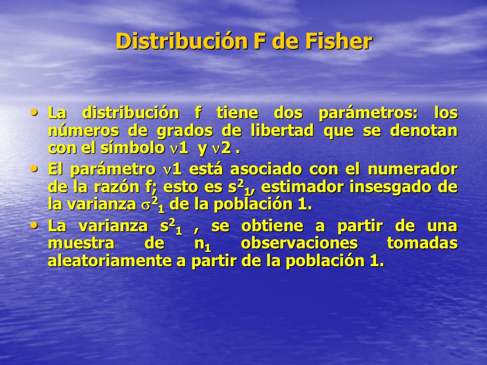 Distribución F de Fisher