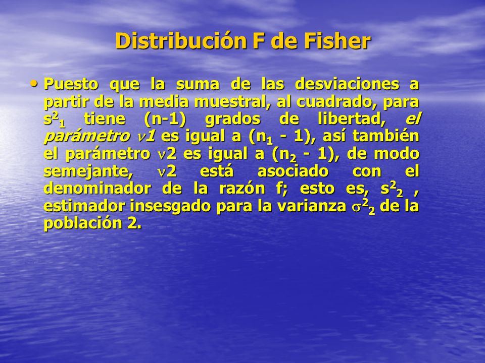 Distribución F de Fisher
