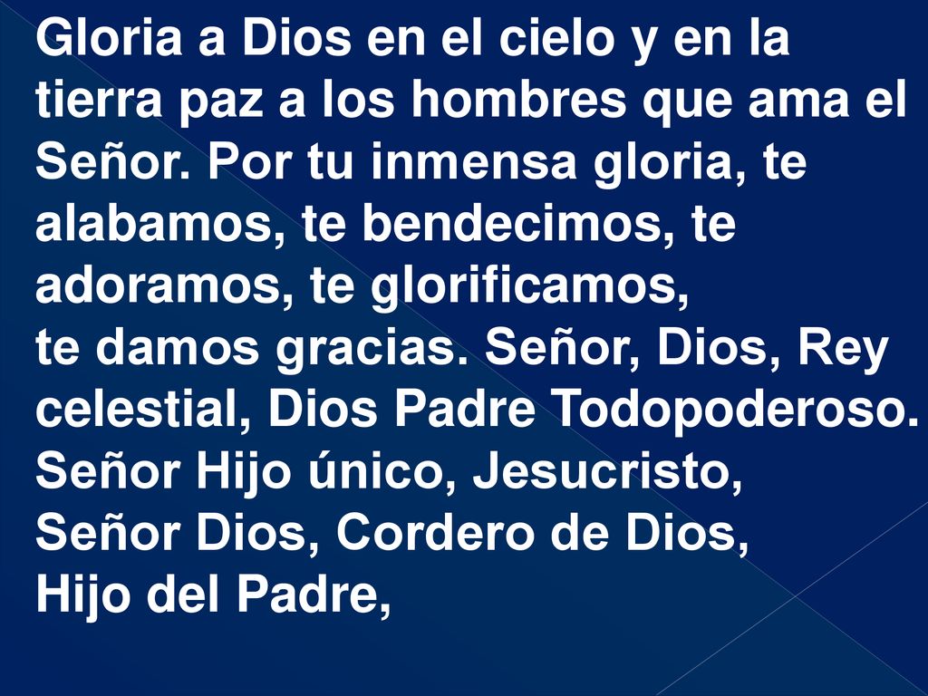 Gloria a Dios en el cielo y en la