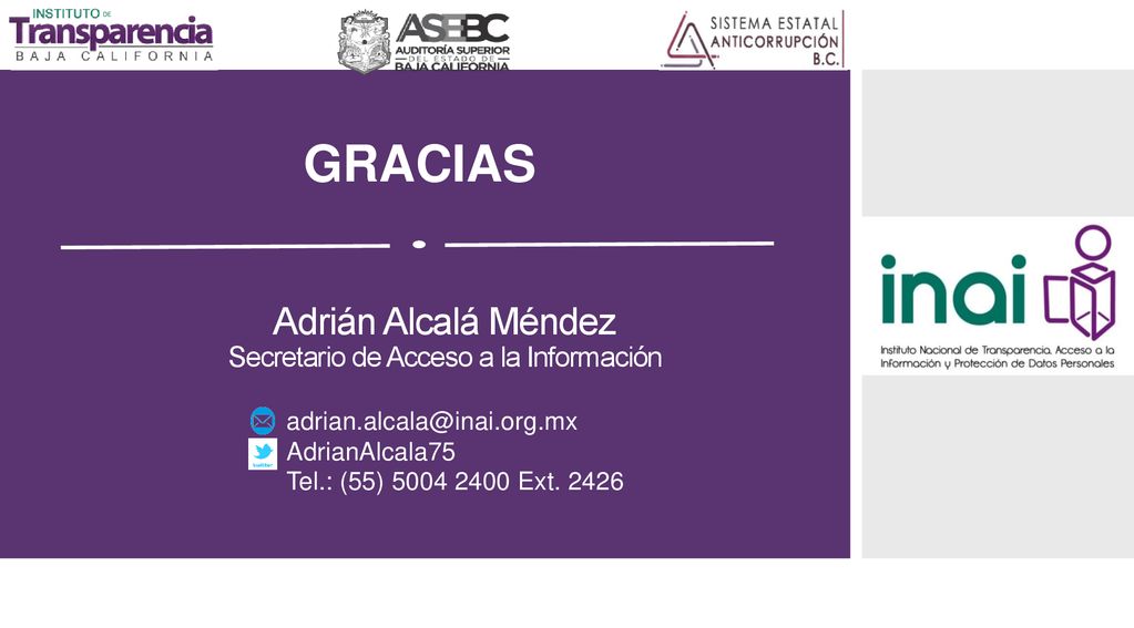 Adrián Alcalá Méndez Secretario de Acceso a la Información