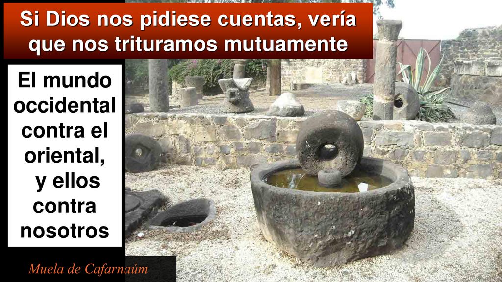 Si Dios nos pidiese cuentas, vería que nos trituramos mutuamente