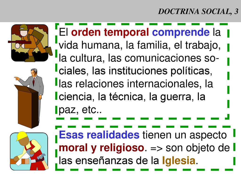 El orden temporal comprende la vida humana, la familia, el trabajo,