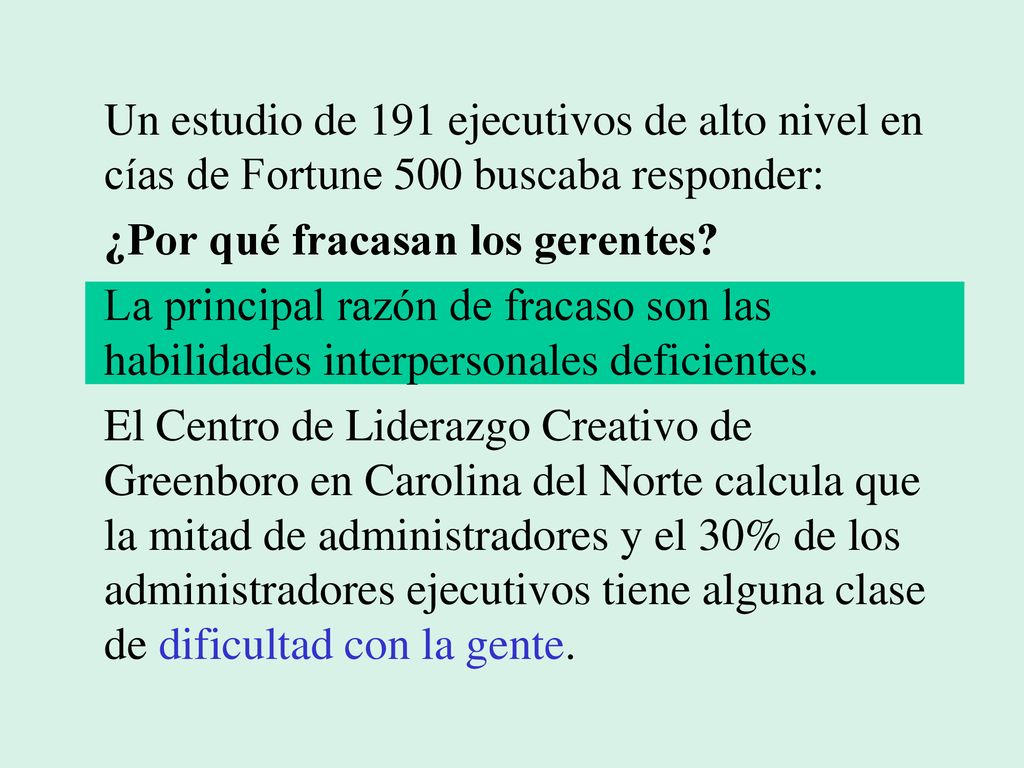 Un estudio de 191 ejecutivos de alto nivel en cías de Fortune 500 buscaba responder: