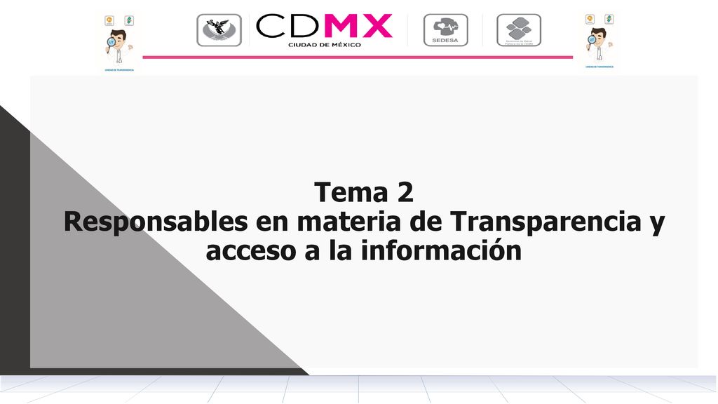 Responsables en materia de Transparencia y acceso a la información