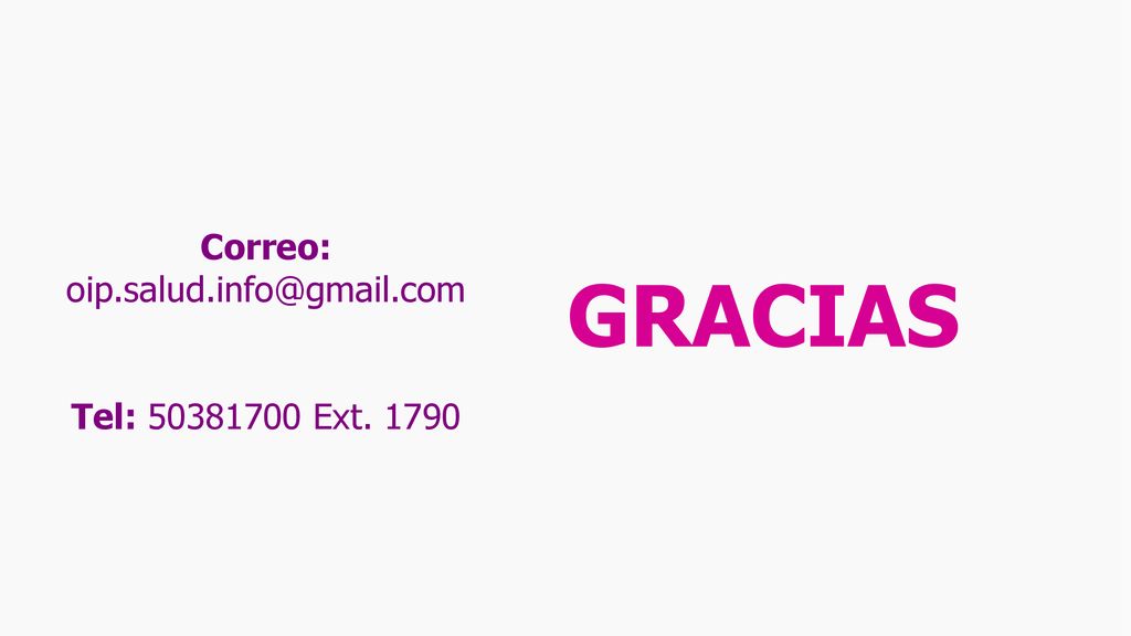 GRACIAS Correo: Tel: Ext. 1790