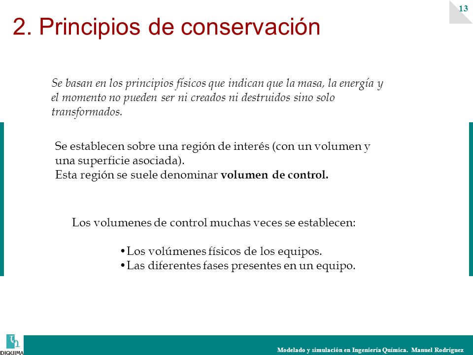 2. Principios de conservación