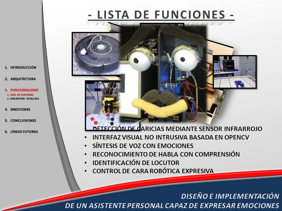 - LISTA DE FUNCIONES - INTRODUCCIÓN. ARQUITECTURA. FUNCIONALIDAD. LISTA DE FUNCIONES. DESCRIPCIÓN DETALLADA.