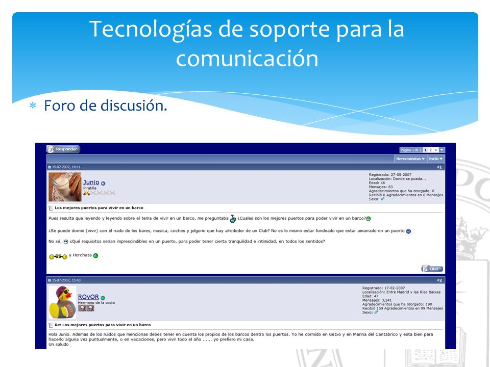 Tecnologías de soporte para la comunicación