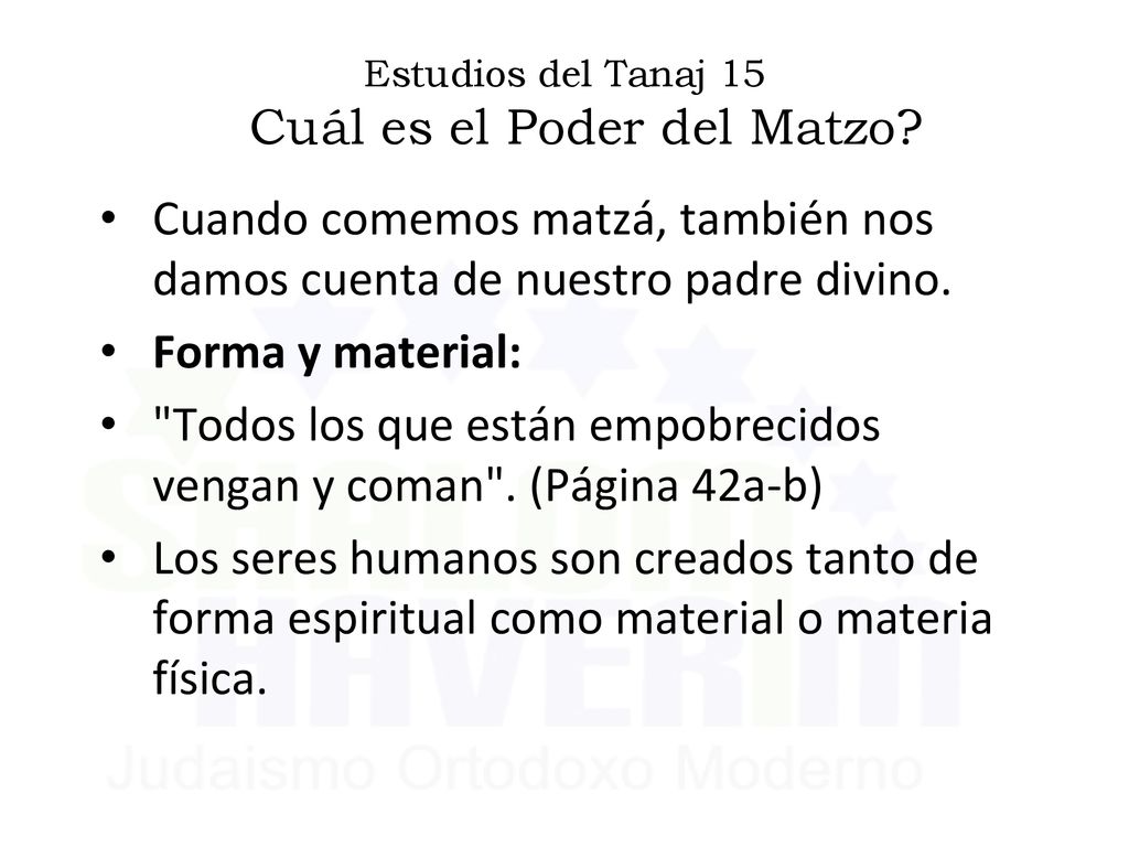Estudios del Tanaj 15 Cuál es el Poder del Matzo