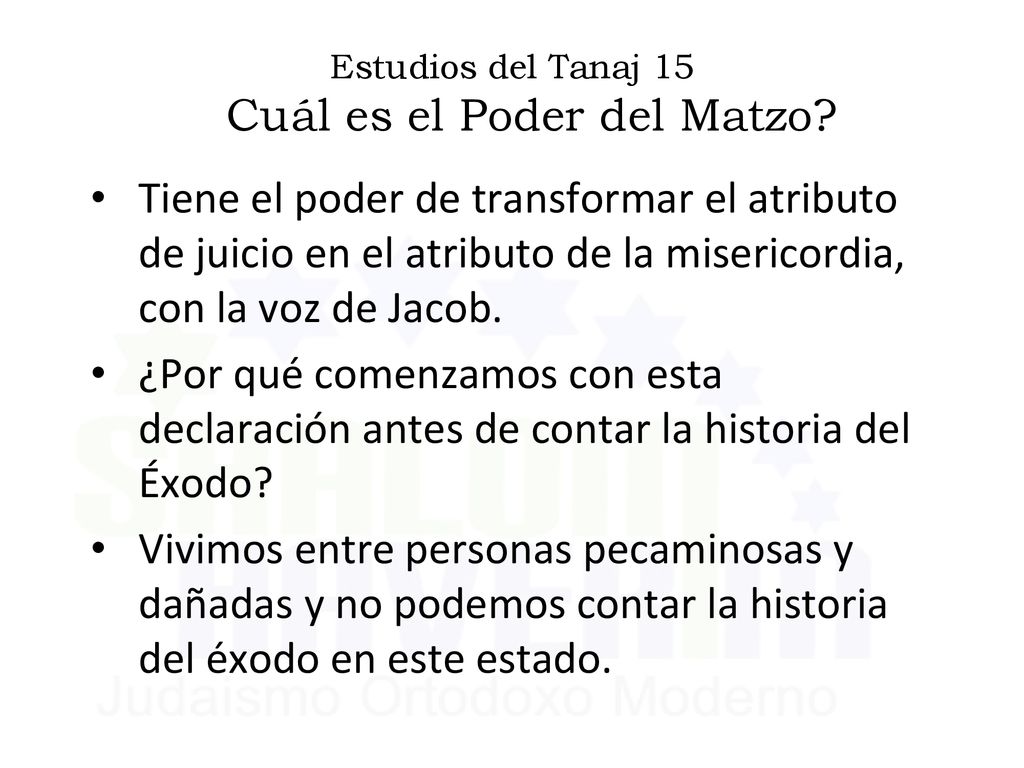 Estudios del Tanaj 15 Cuál es el Poder del Matzo