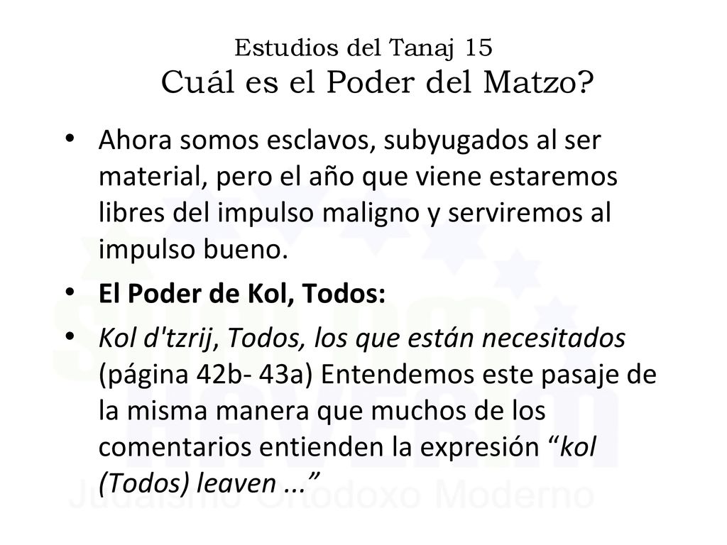 Estudios del Tanaj 15 Cuál es el Poder del Matzo