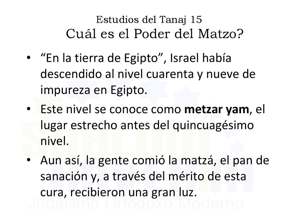 Estudios del Tanaj 15 Cuál es el Poder del Matzo