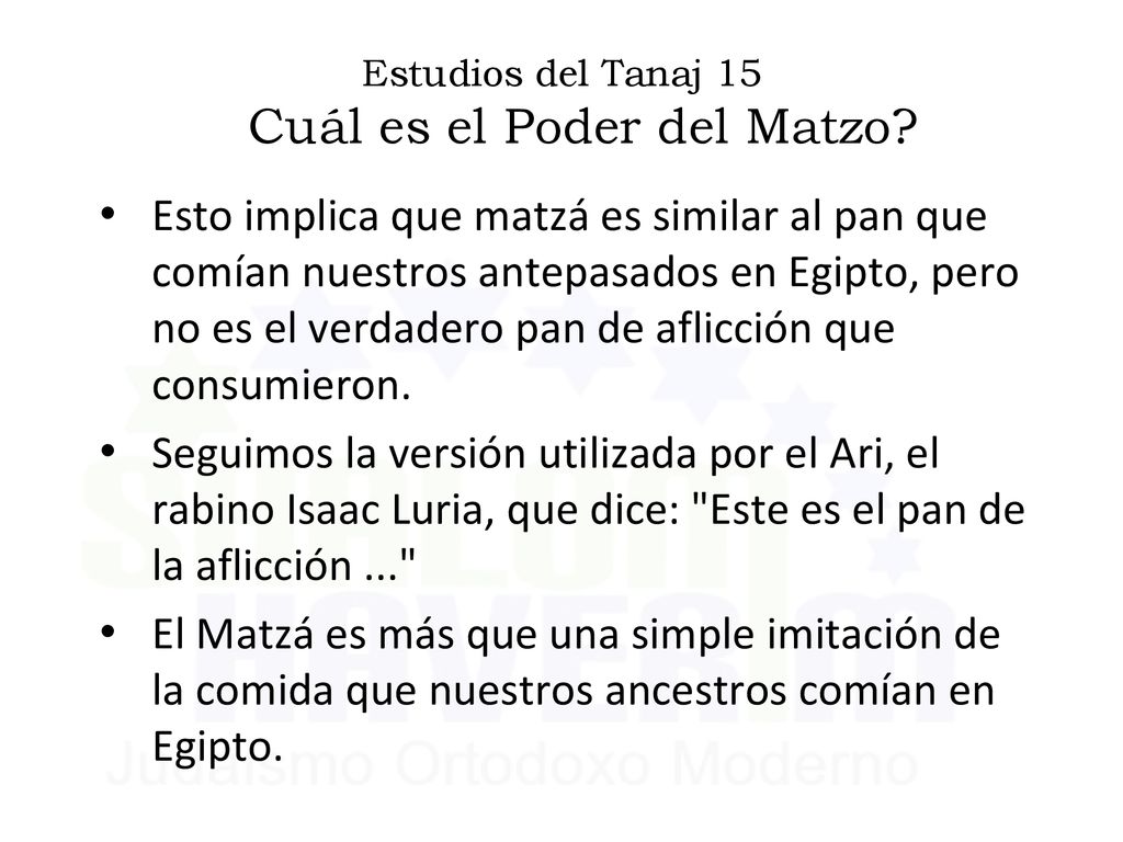 Estudios del Tanaj 15 Cuál es el Poder del Matzo