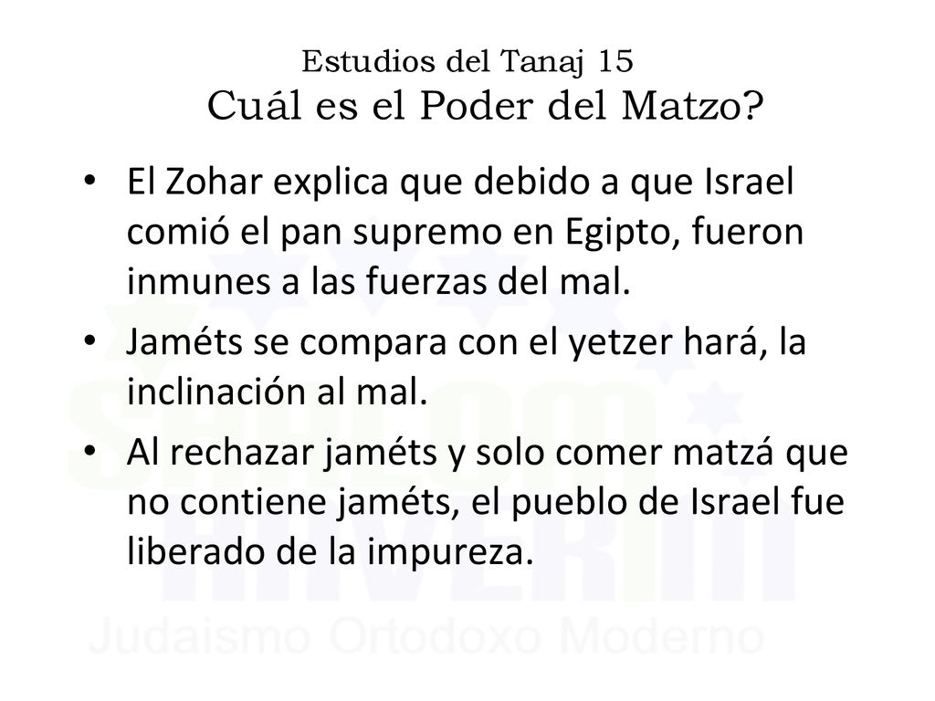 Estudios del Tanaj 15 Cuál es el Poder del Matzo