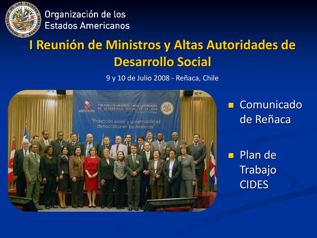 I Reunión de Ministros y Altas Autoridades de Desarrollo Social
