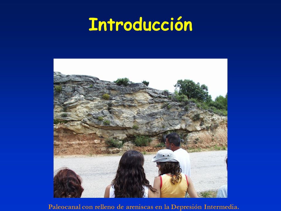 Introducción Paleocanal con relleno de areniscas en la Depresión Intermedia.