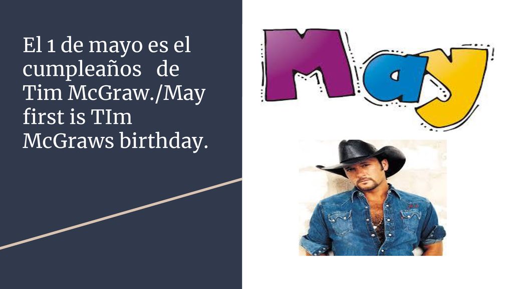 El 1 de mayo es el cumpleaños de Tim McGraw
