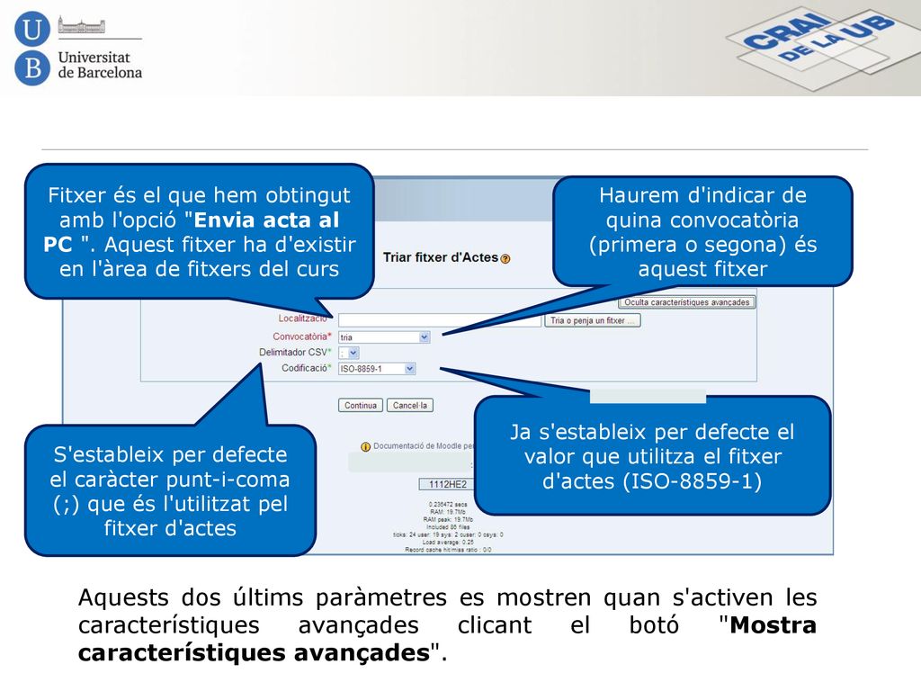Fitxer és el que hem obtingut amb l opció Envia acta al PC