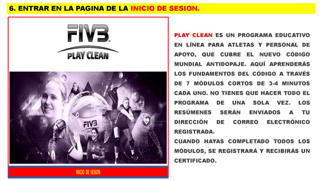 6. ENTRAR EN LA PAGINA DE LA INICIO DE SESION.