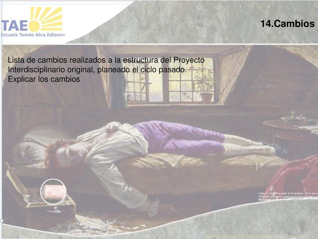 14.Cambios Lista de cambios realizados a la estructura del Proyecto Interdisciplinario original, planeado el ciclo pasado.