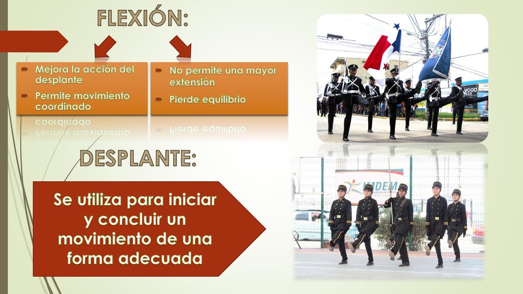 Se utiliza para iniciar y concluir un movimiento de una forma adecuada