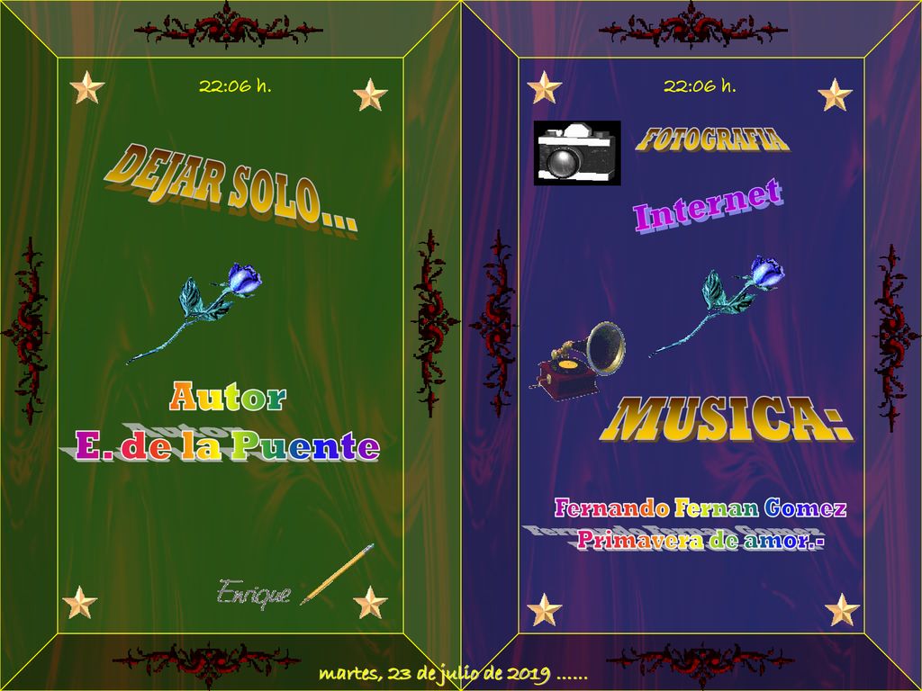 FOTOGRAFIA DEJAR SOLO... Internet Autor MUSICA: E. de la Puente