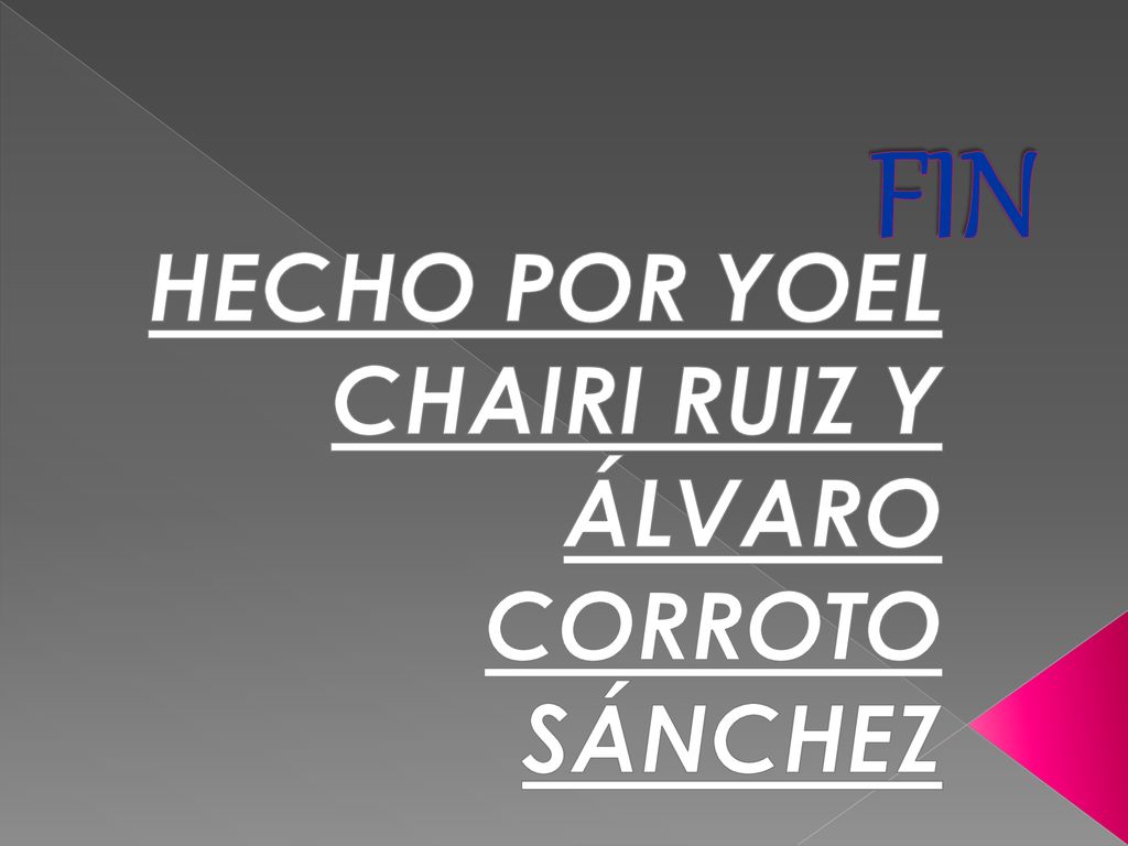 HECHO POR YOEL CHAIRI RUIZ Y ÁLVARO CORROTO SÁNCHEZ