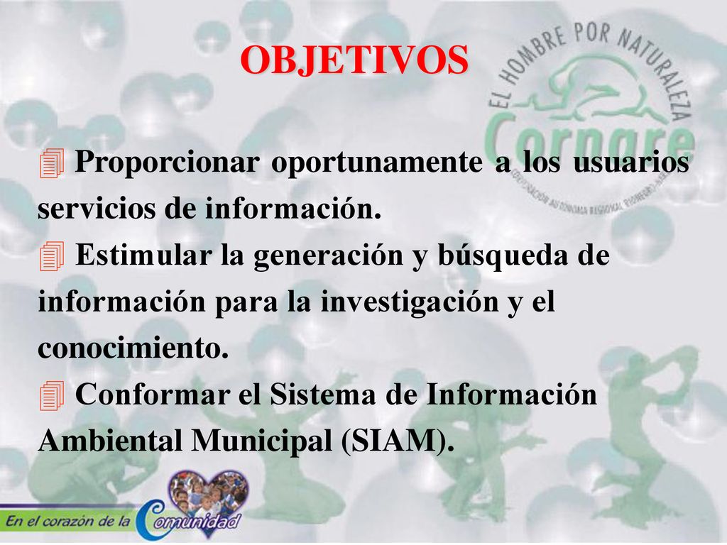 OBJETIVOS Proporcionar oportunamente a los usuarios servicios de información.