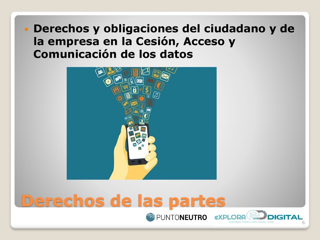 Derechos y obligaciones del ciudadano y de la empresa en la Cesión, Acceso y Comunicación de los datos