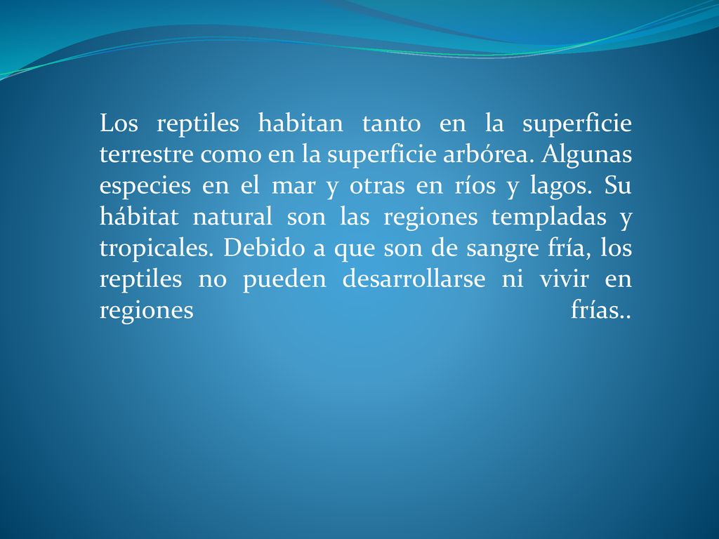 Los reptiles habitan tanto en la superficie terrestre como en la superficie arbórea.