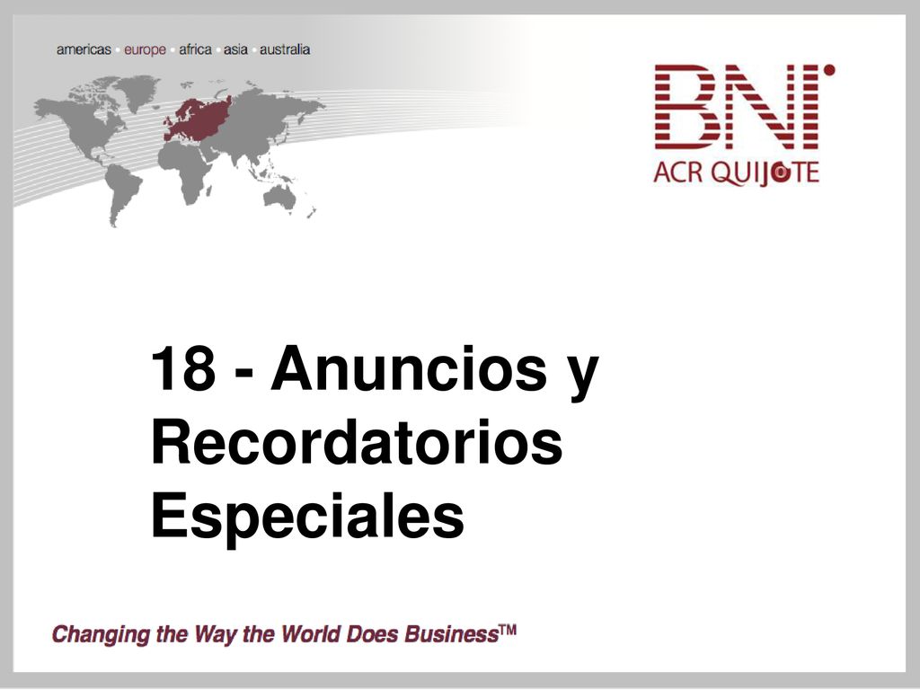 18 - Anuncios y Recordatorios Especiales