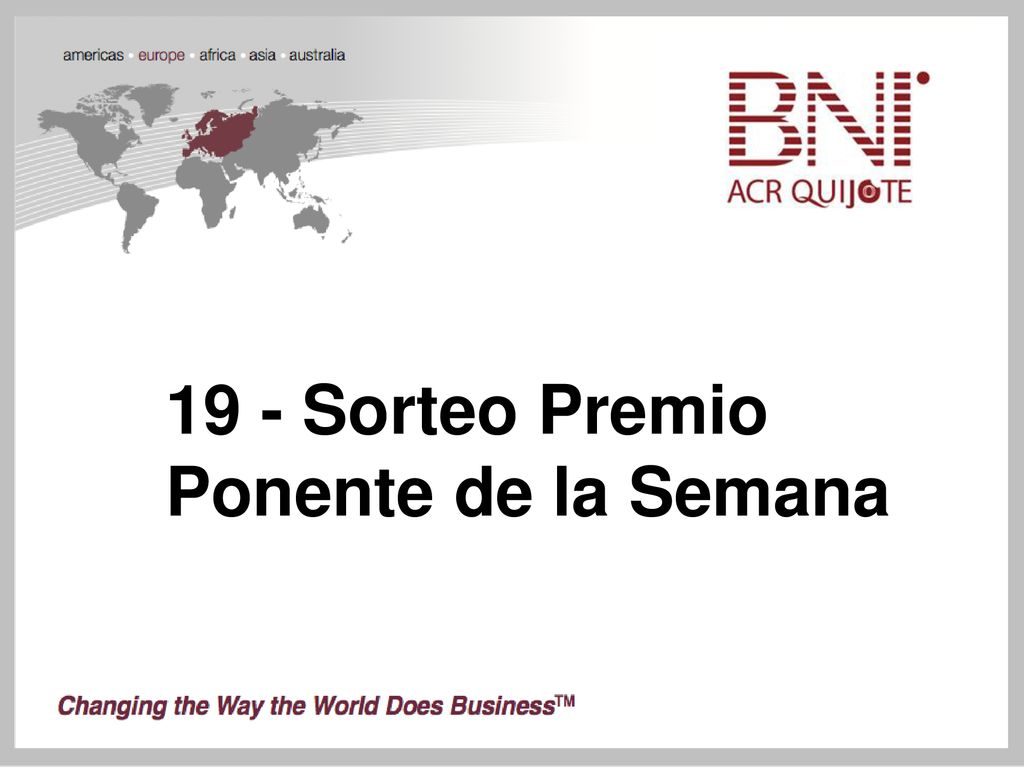 19 - Sorteo Premio Ponente de la Semana