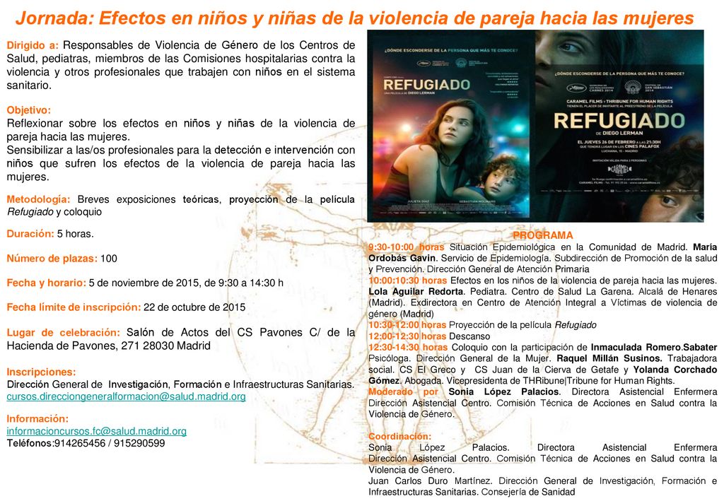 Jornada: Efectos en niños y niñas de la violencia de pareja hacia las mujeres