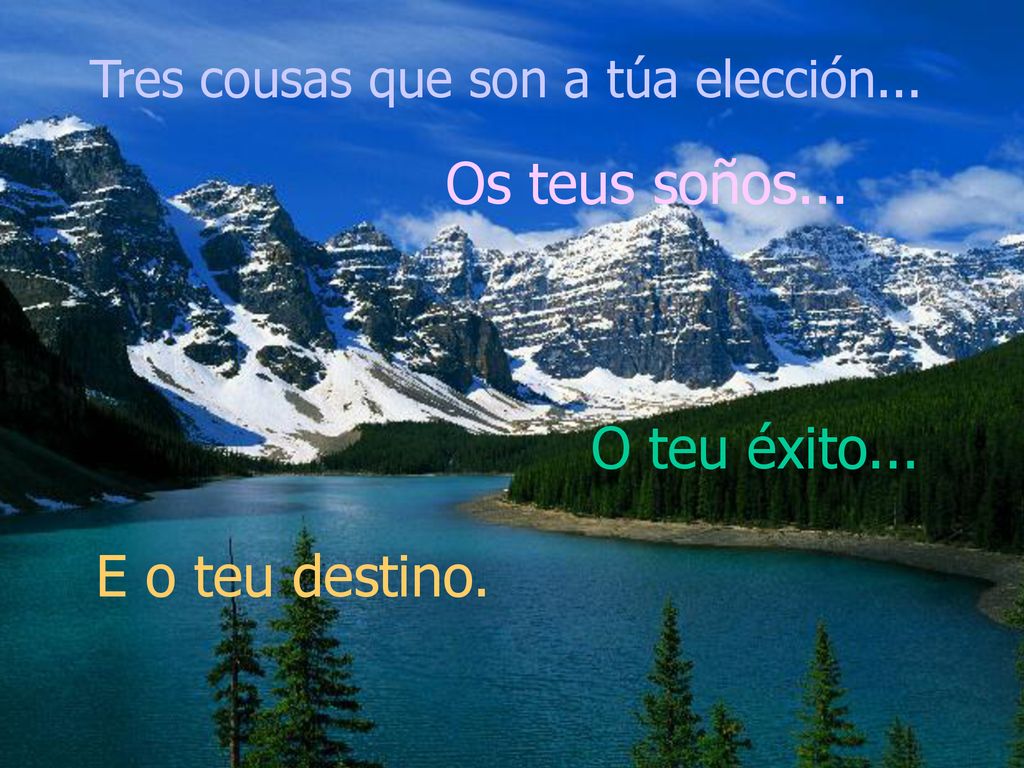 Os teus soños... O teu éxito... E o teu destino.
