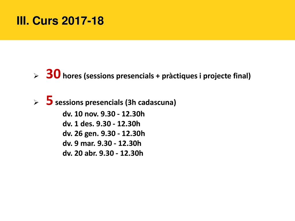 III. Curs dv. 1 des h dv. 26 gen h