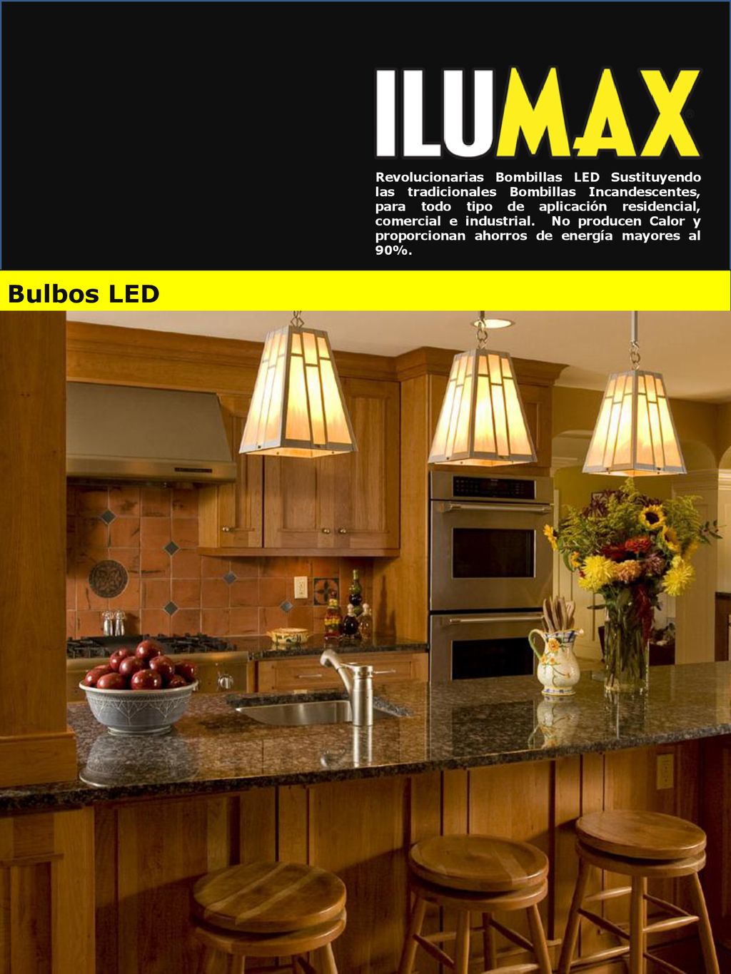 Revolucionarias Bombillas LED Sustituyendo las tradicionales Bombillas Incandescentes, para todo tipo de aplicación residencial, comercial e industrial. No producen Calor y proporcionan ahorros de energía mayores al 90%.