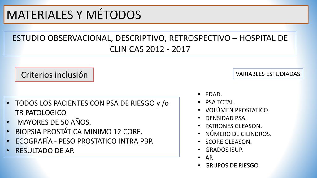 MATERIALES Y MÉTODOS ESTUDIO OBSERVACIONAL, DESCRIPTIVO, RETROSPECTIVO – HOSPITAL DE CLINICAS