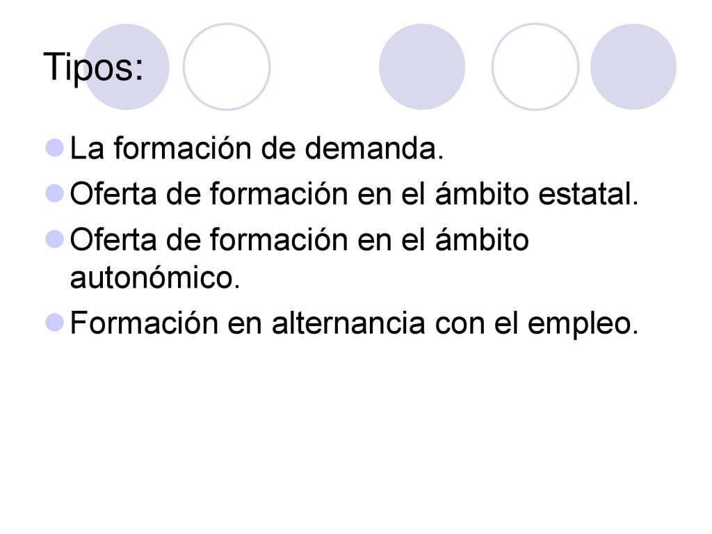 Tipos: La formación de demanda.
