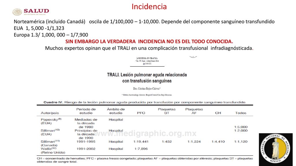 SIN EMBARGO LA VERDADERA INCIDENCIA NO ES DEL TODO CONOCIDA.
