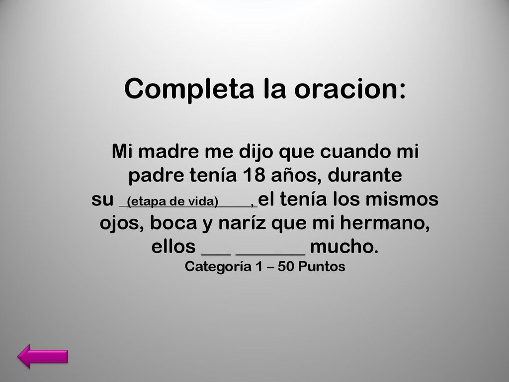 Mi madre me dijo que cuando mi padre tenía 18 años, durante