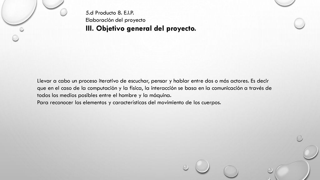 5. d Producto 8. E. I. P. Elaboración del proyecto III