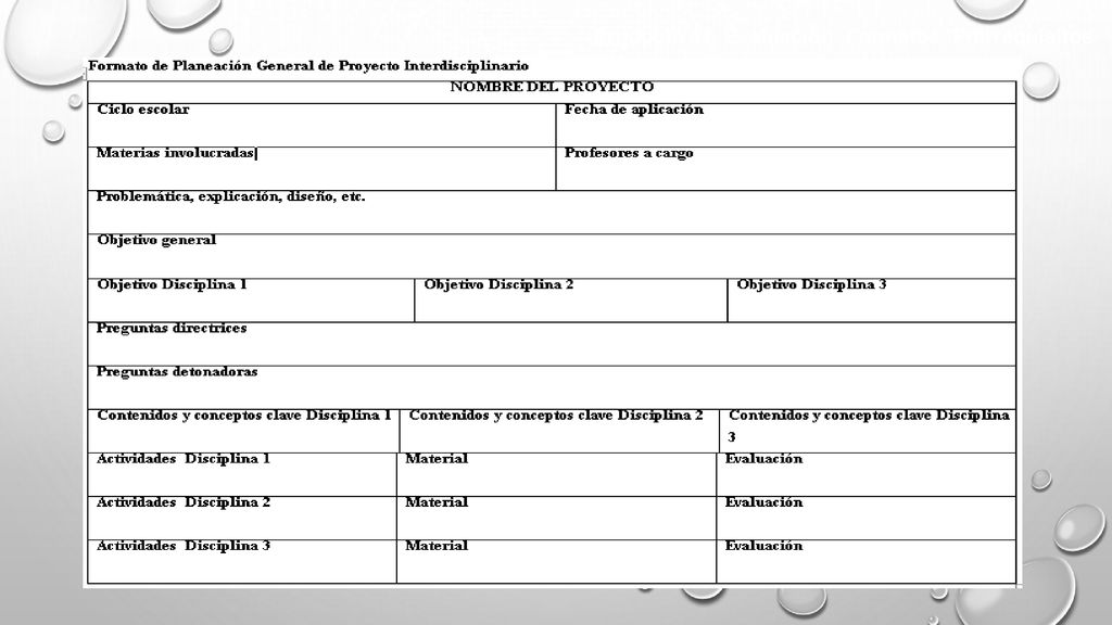 Producto 11. Evaluación. Formatos. Prerrequisitos
